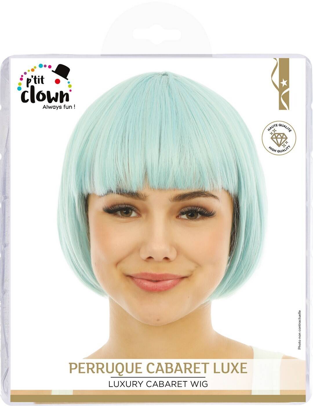Perruque cabaret - luxe - bleu clair