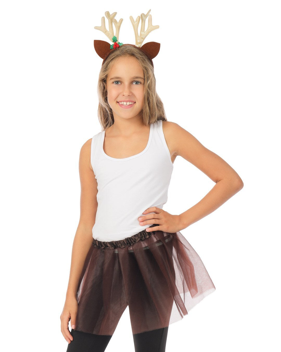 Set tutu - renne - blanc, or - enfant - taille unique