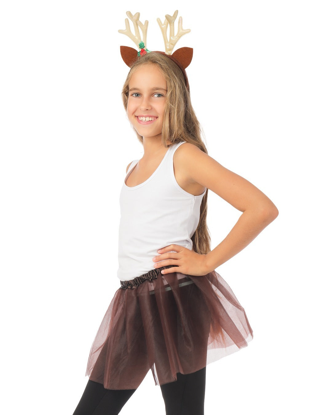 Set tutu - renne - blanc, or - enfant - taille unique
