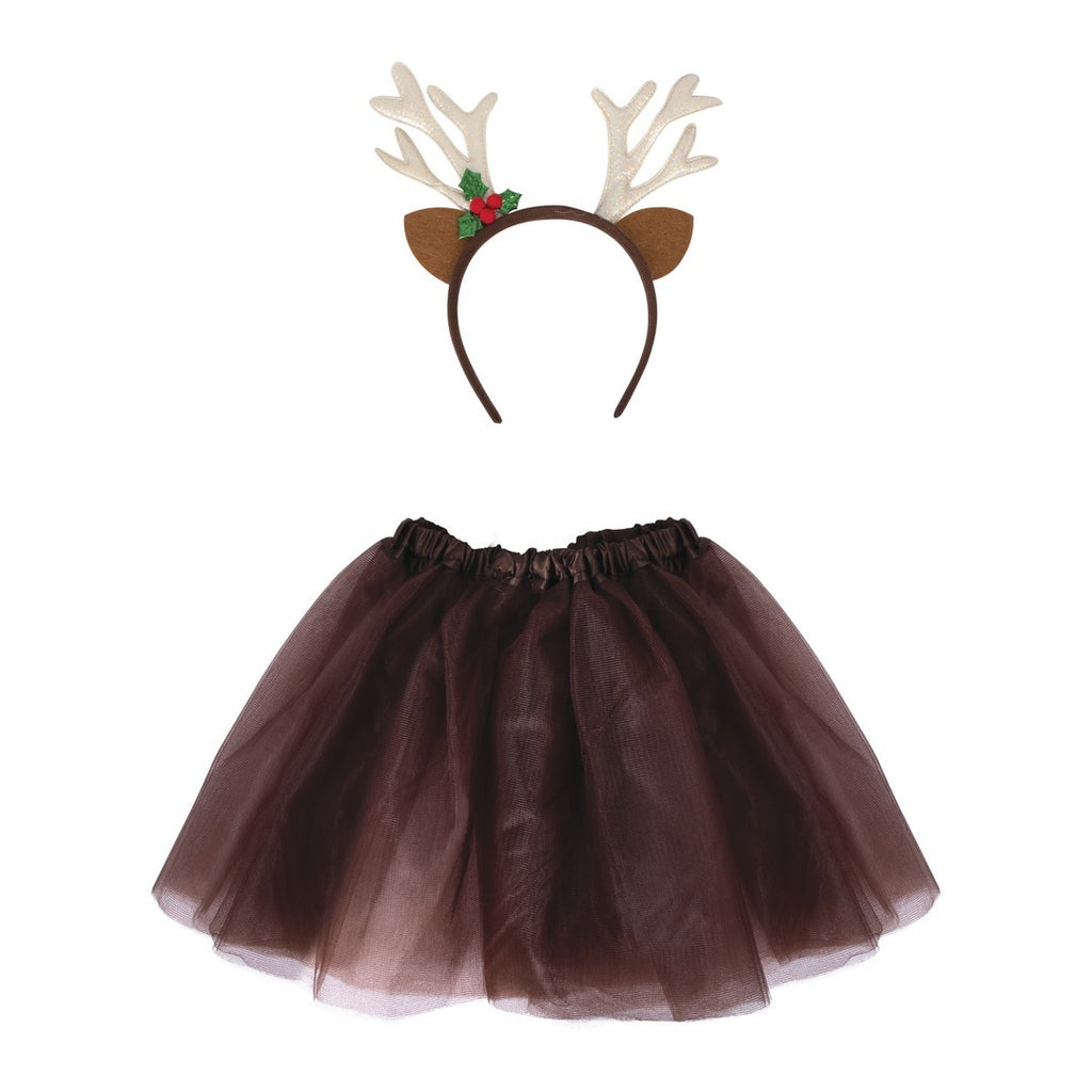 Set tutu - renne - blanc, or - enfant - taille unique