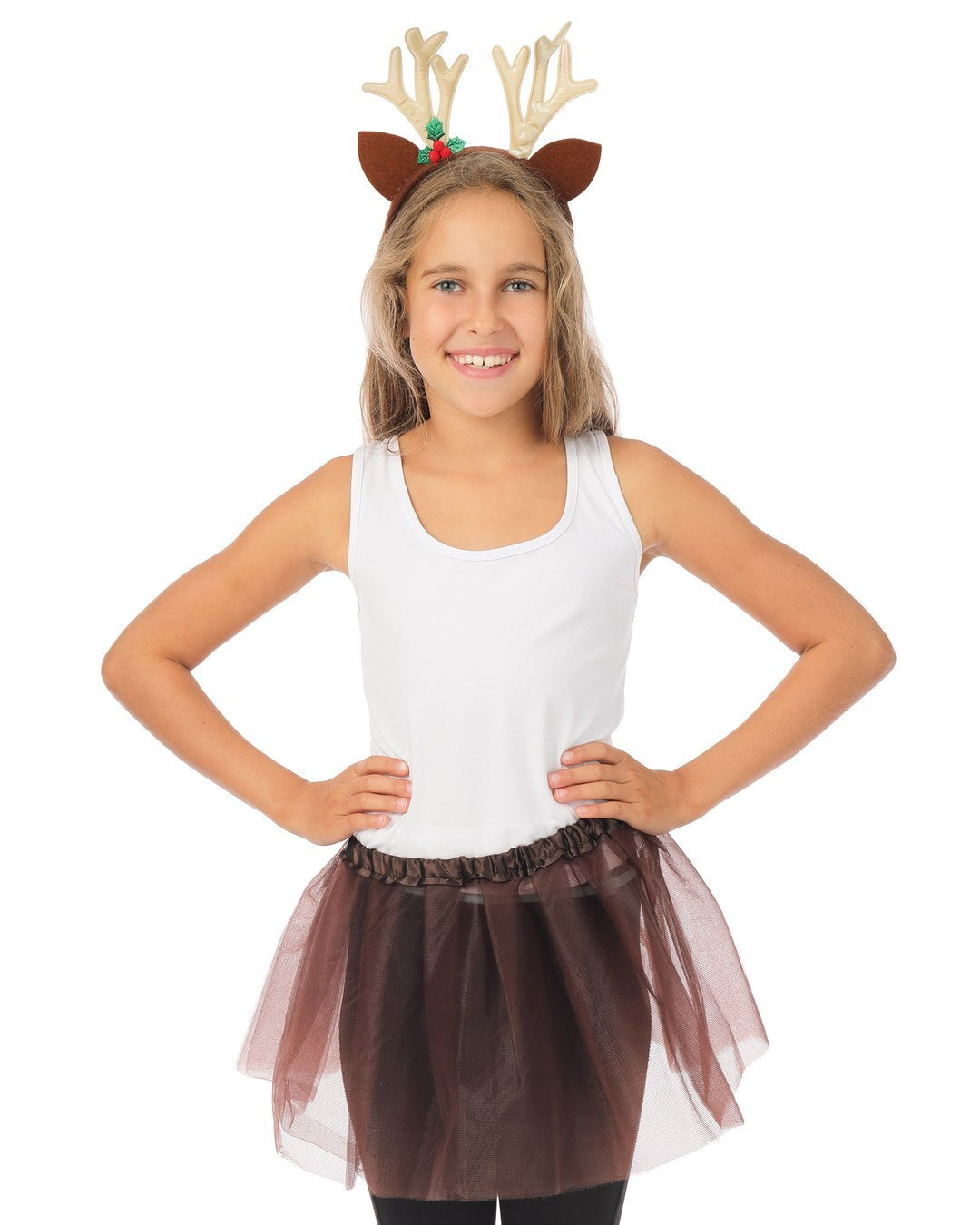 Set tutu - renne - blanc, or - enfant - taille unique