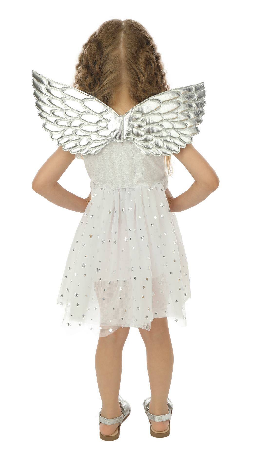 Costume ange - blanc, argent - fil