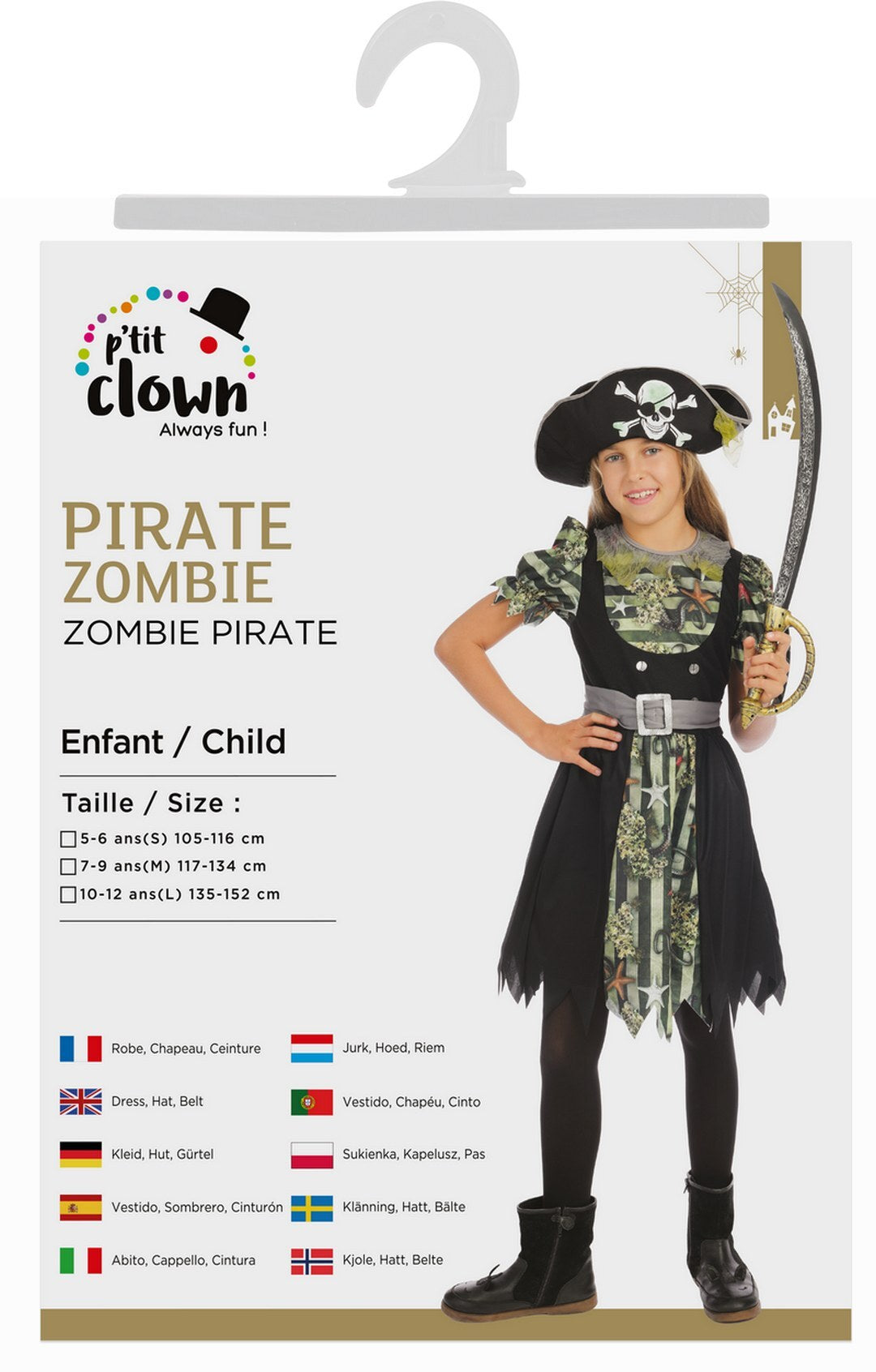 Piraten-Zombie-Kostüm – Mädchen