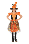 Kürbis-Hexenkostüm – Schwarz, Orange