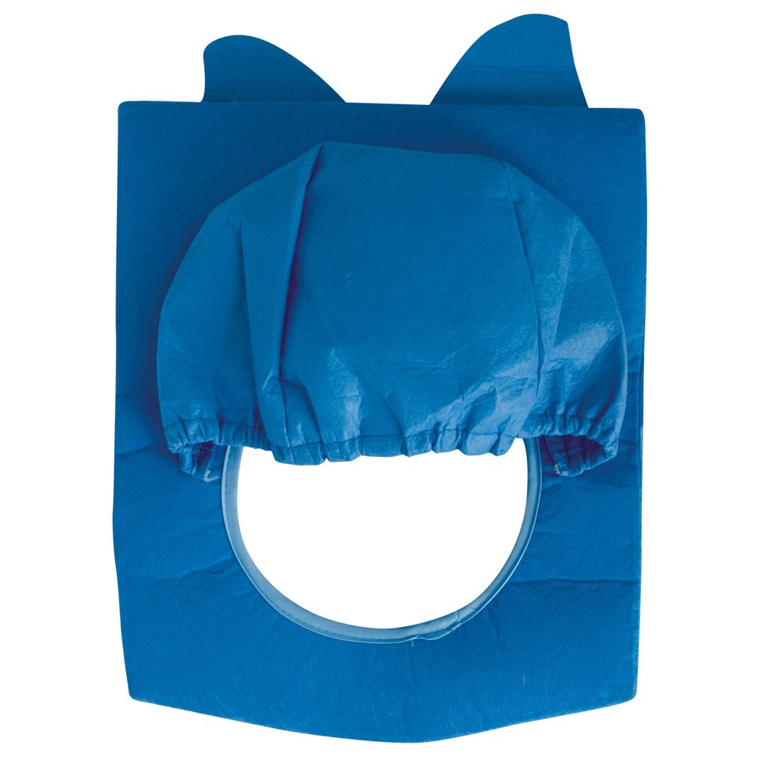 Gift box hat - blue, red - adult