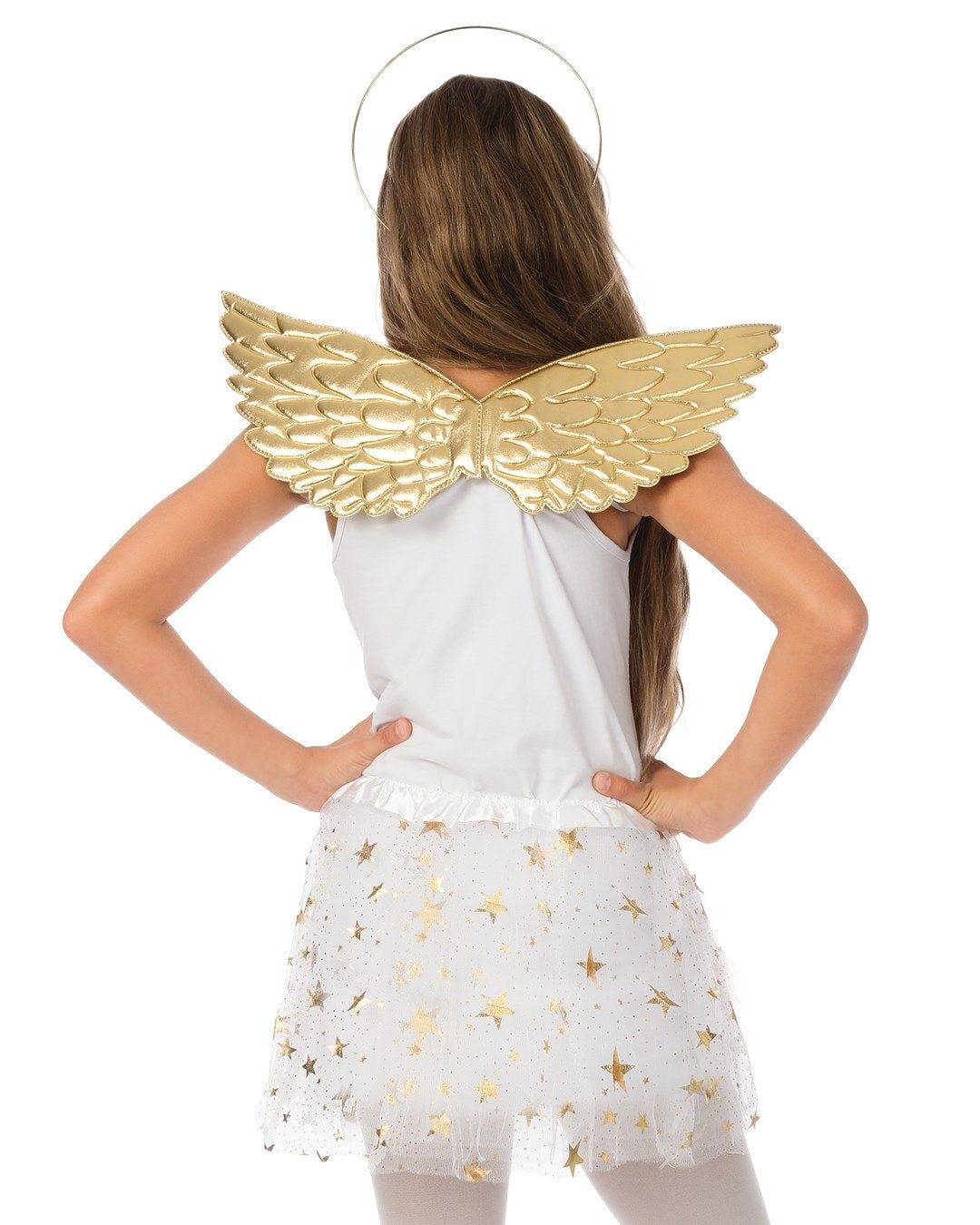 Set tutu - ange - blanc, or - enfant - taille unique