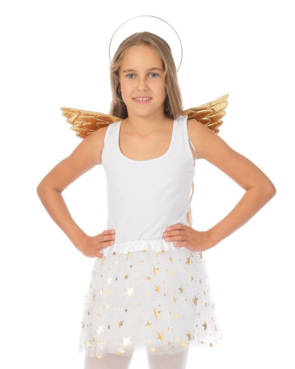 Set tutu - ange - blanc, or - enfant - taille unique