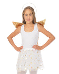 Set tutu - ange - blanc, or - enfant - taille unique