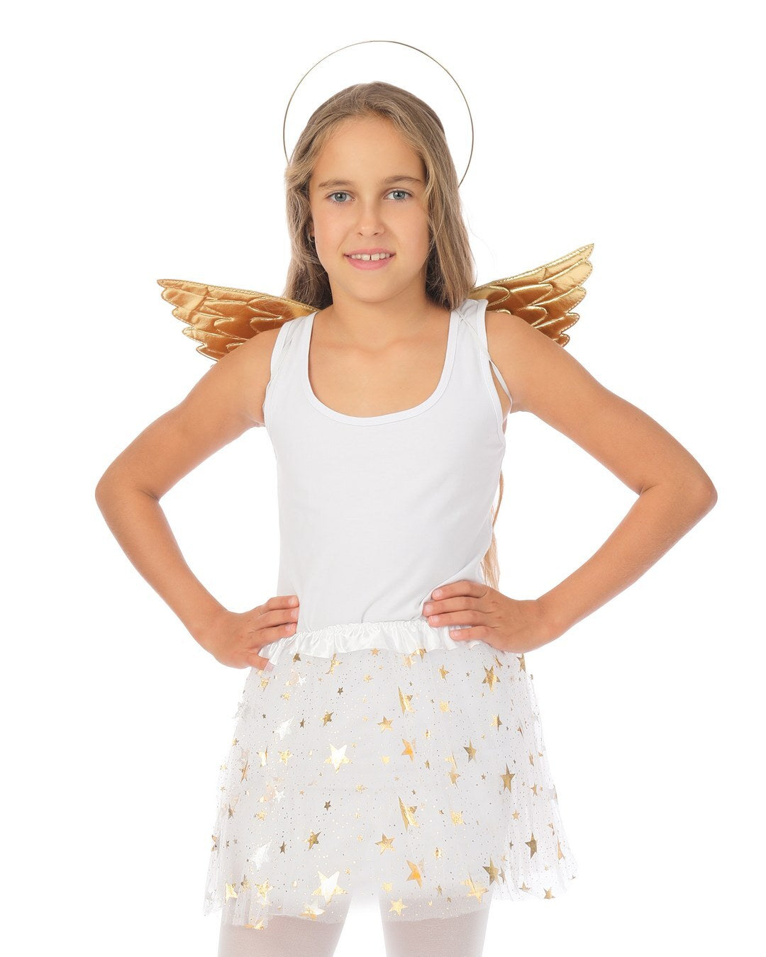 Set tutu - ange - blanc, or - enfant - taille unique
