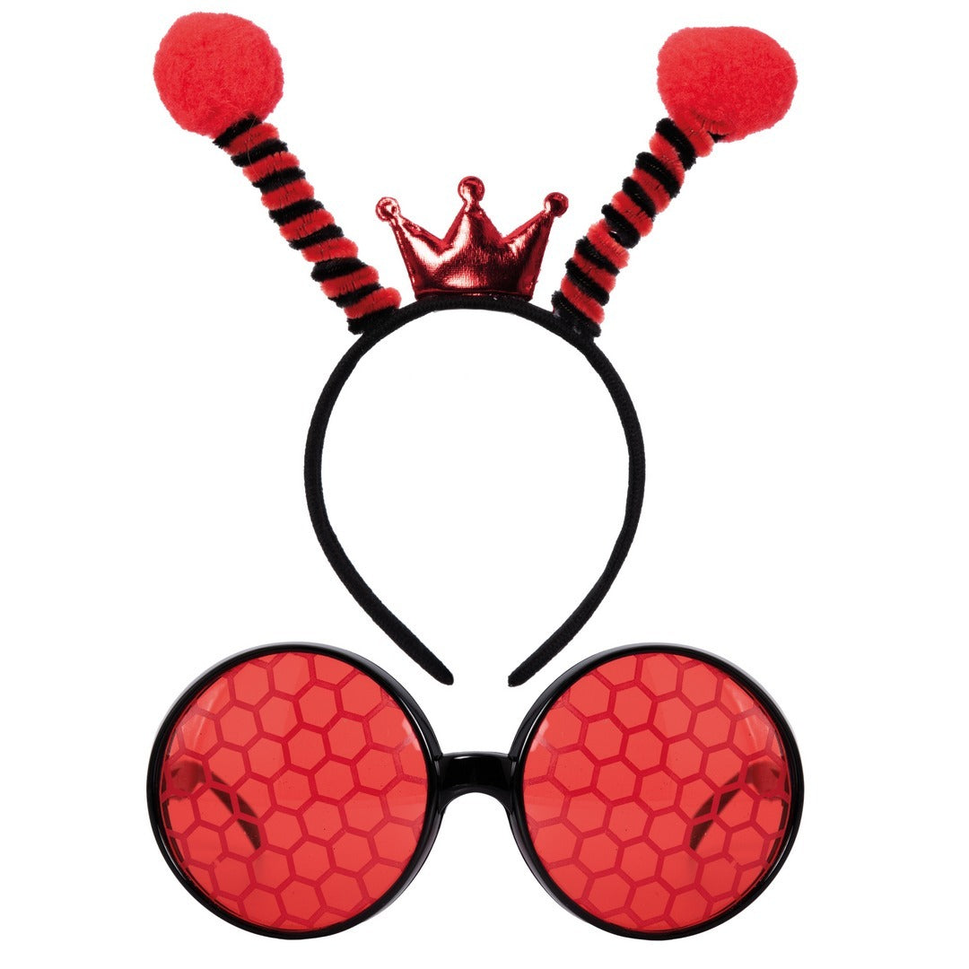 Marienkäfer-Set - Brille und Stirnband - Erwachsene