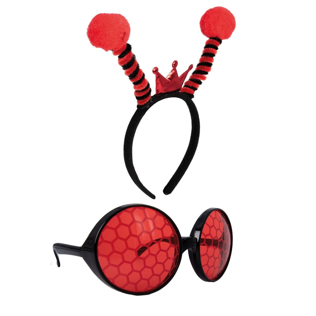 Marienkäfer-Set - Brille und Stirnband - Erwachsene