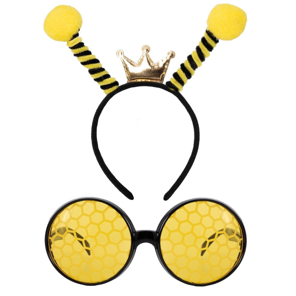 Bienen-Set - Brille und Haarreif - Erwachsene