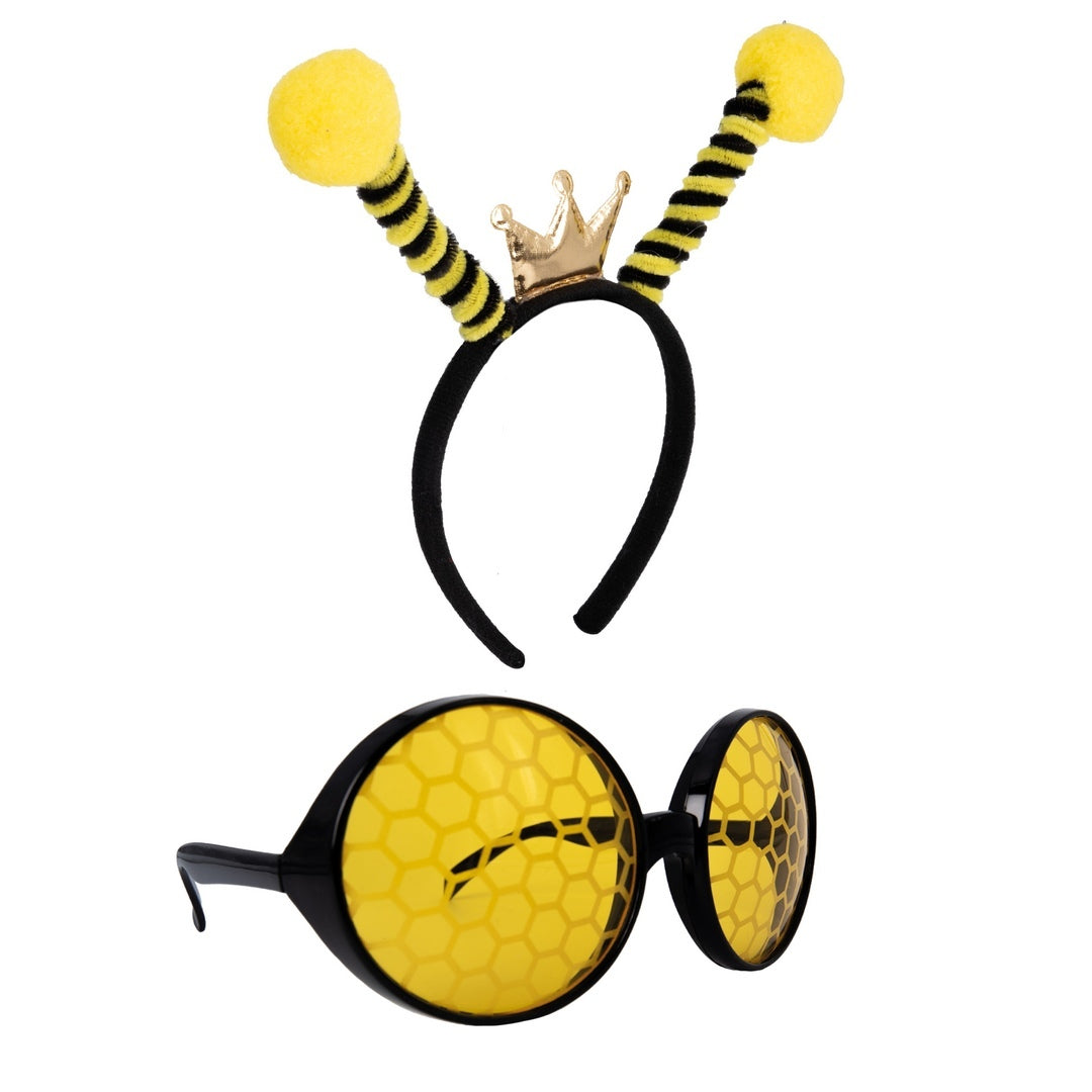 Bienen-Set - Brille und Haarreif - Erwachsene