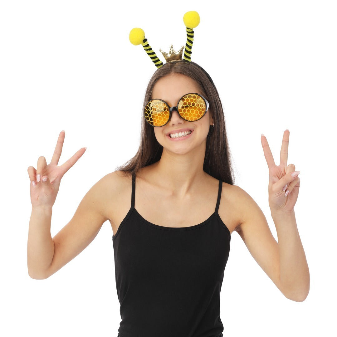 Bienen-Set - Brille und Haarreif - Erwachsene