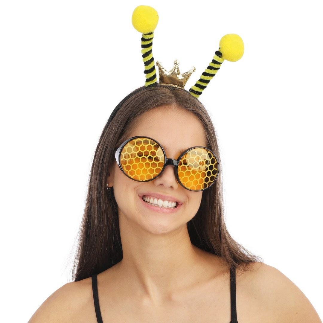 Bienen-Set - Brille und Haarreif - Erwachsene