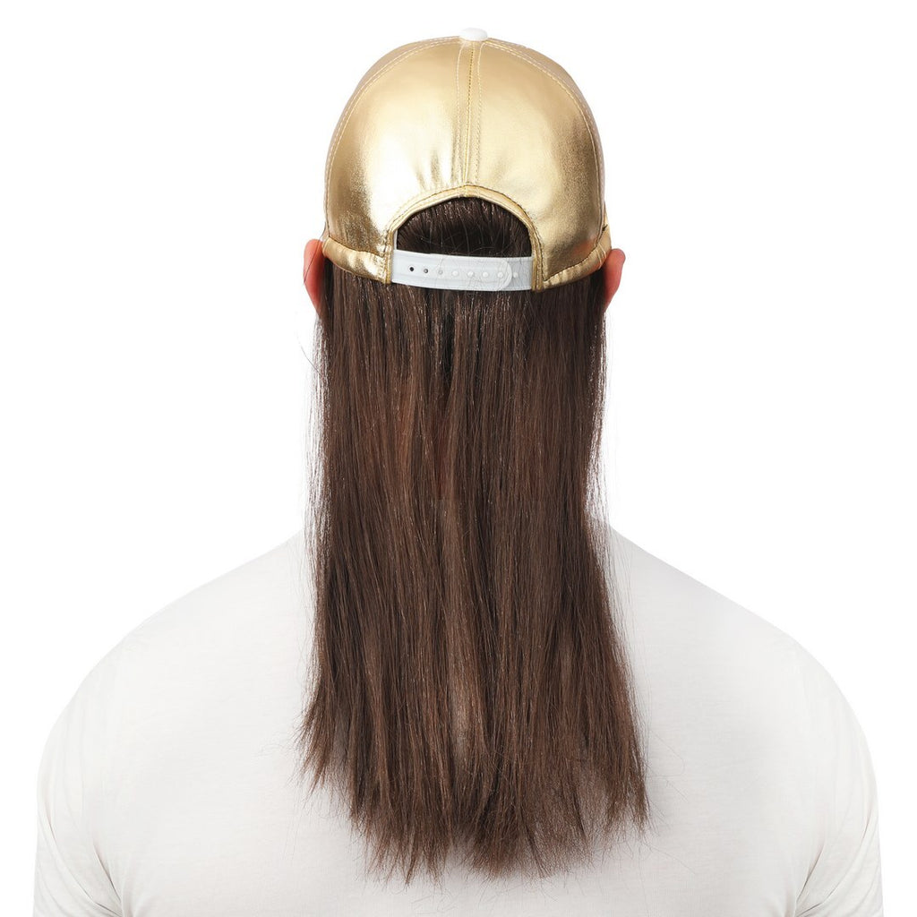 Cap mit Haaren - Goldener Proll - Erwachsene