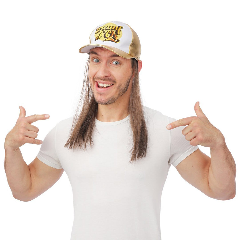 Cap mit Haaren - Goldener Proll - Erwachsene