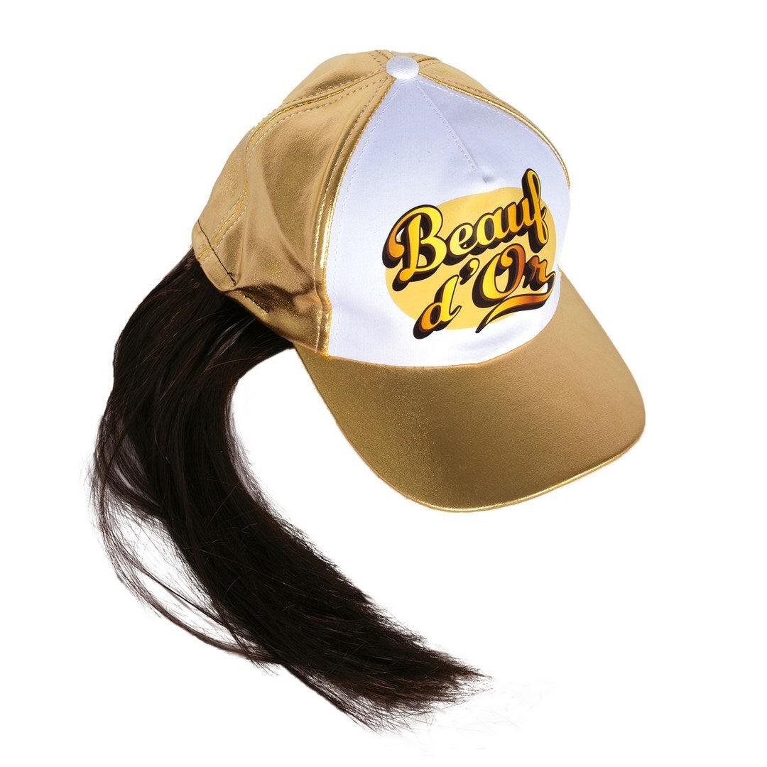 Cap mit Haaren - Goldener Proll - Erwachsene