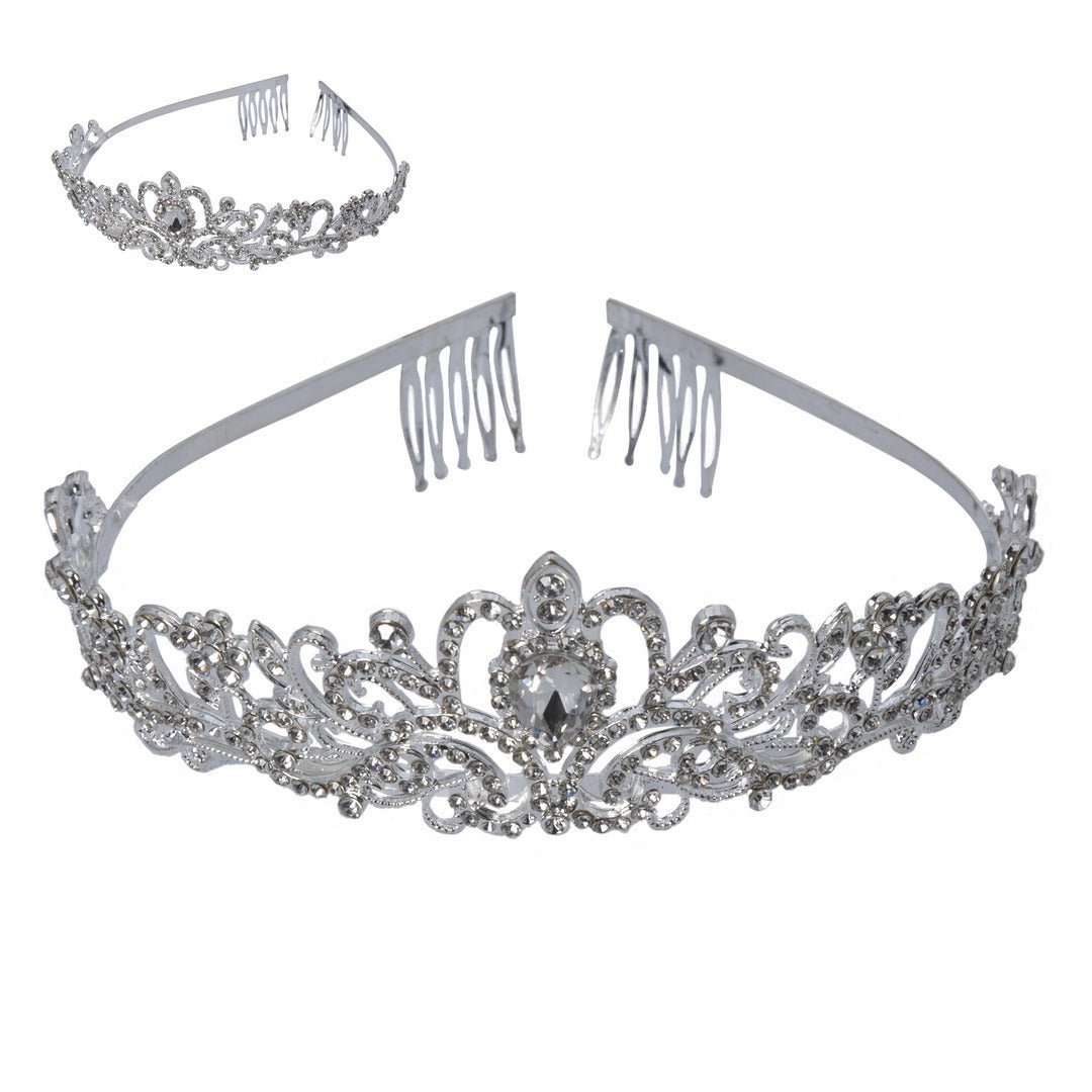 Prinzessinnen-Diadem - Metall - Silber