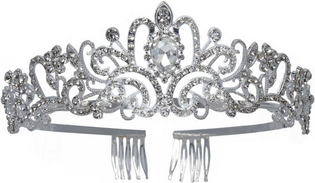 Diadème princesse - métal - argent