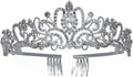 Diadème princesse - métal - argent