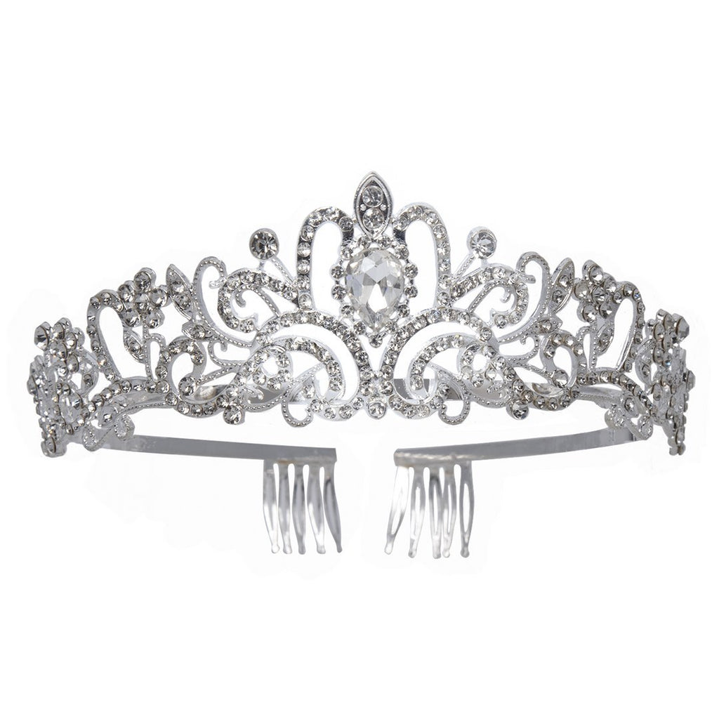 Diadème princesse - métal - argent