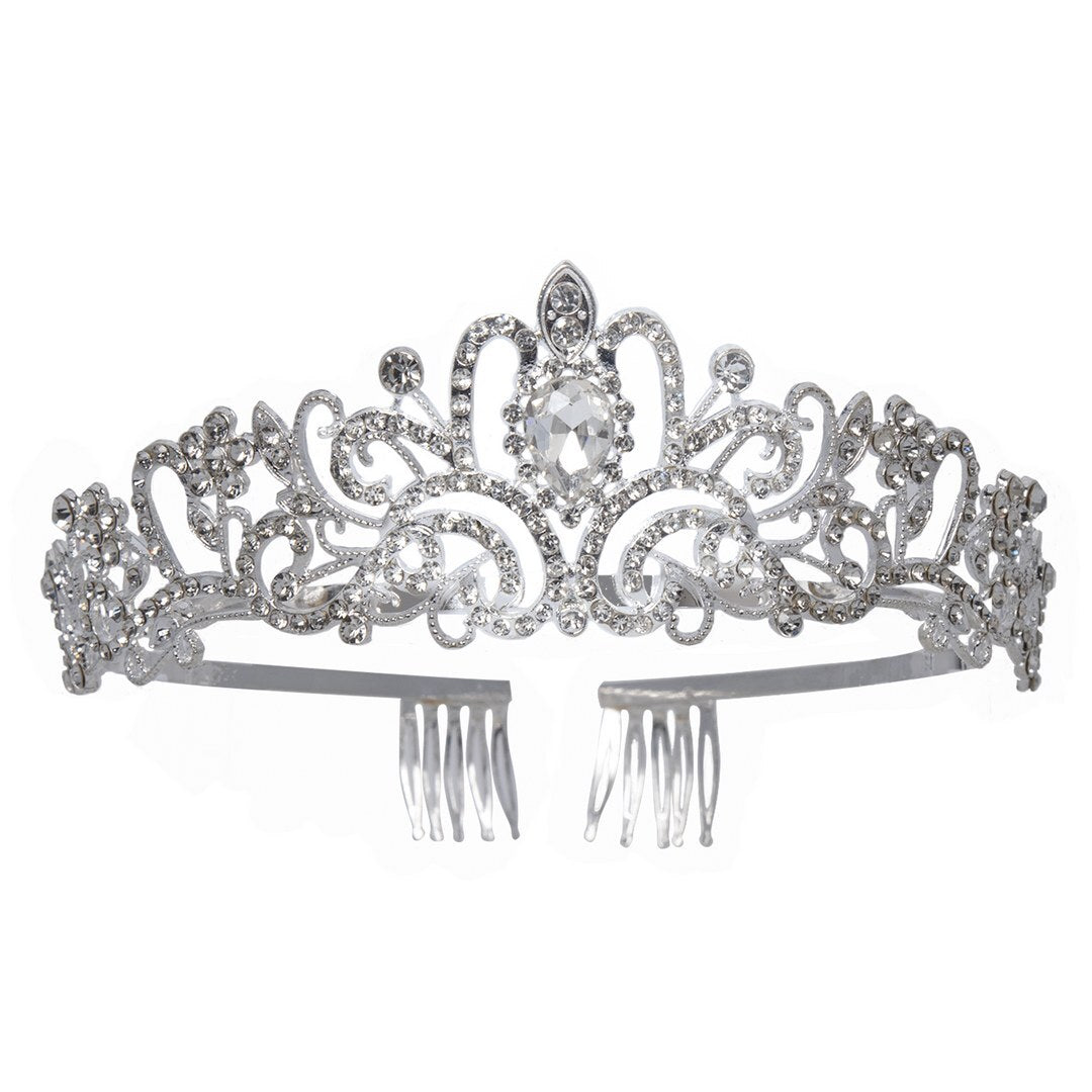 Prinzessinnen-Diadem - Metall - Silber