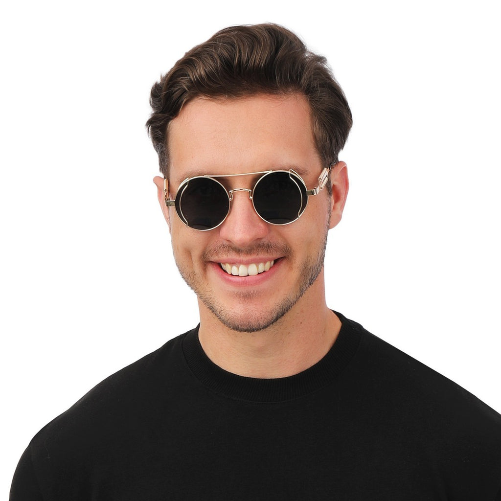 Runde Steampunk-Brille - Metallrahmen