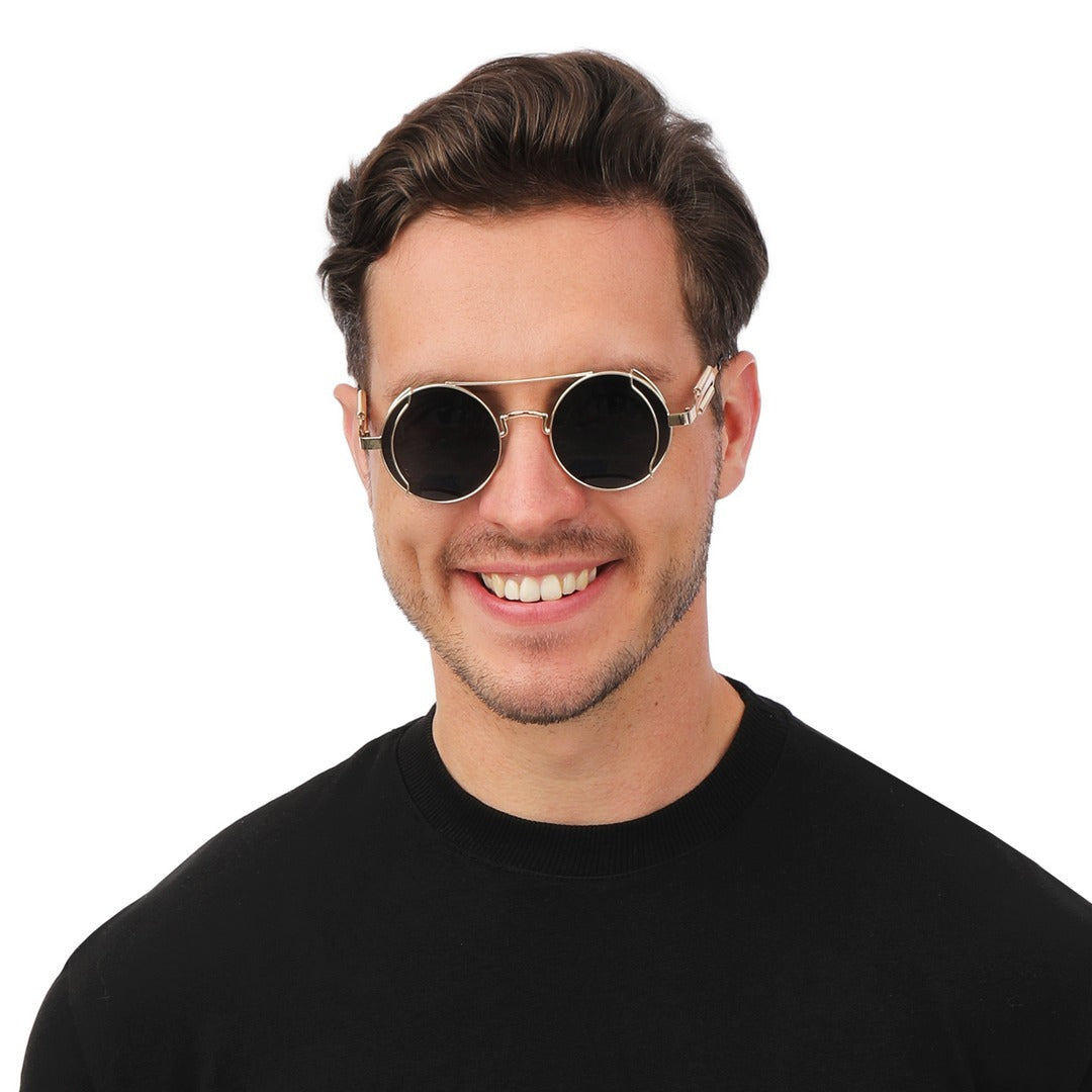 Runde Steampunk-Brille - Metallrahmen