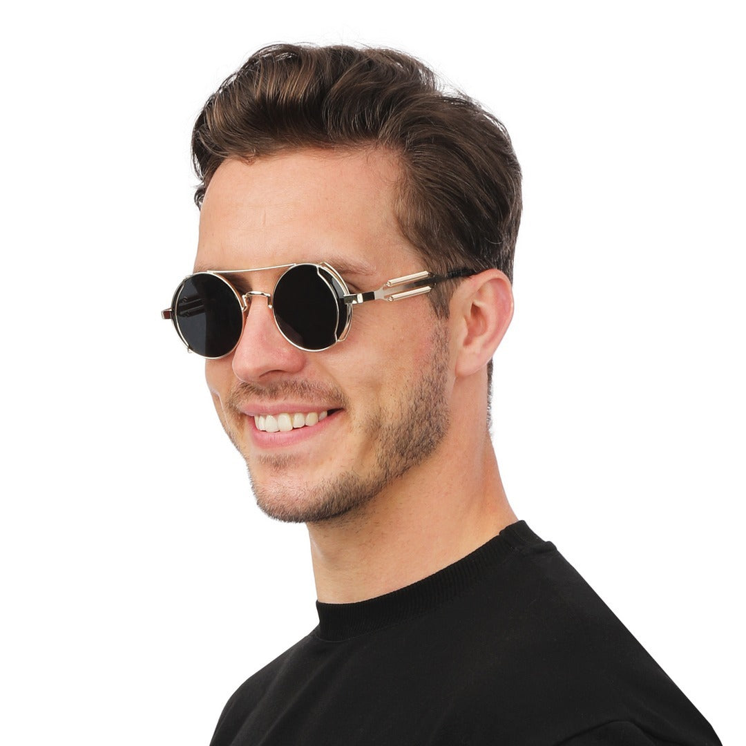 Runde Steampunk-Brille - Metallrahmen