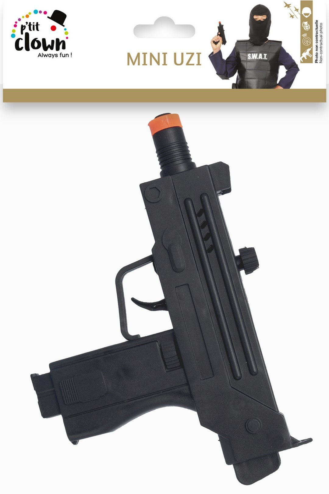 Mini-Maschinenpistole Uzi mit Feuerstein – 18cm