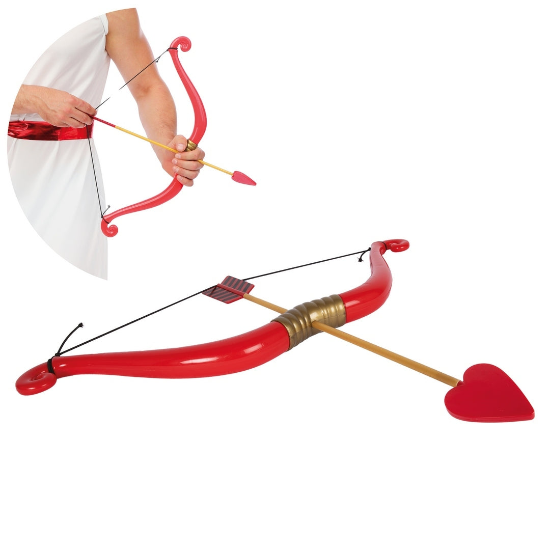 Arc de Cupidon avec flèche - rouge - 55cm