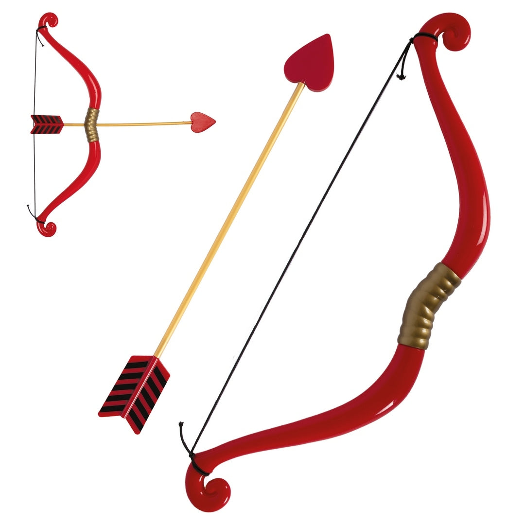 Arc de Cupidon avec flèche - rouge - 55cm