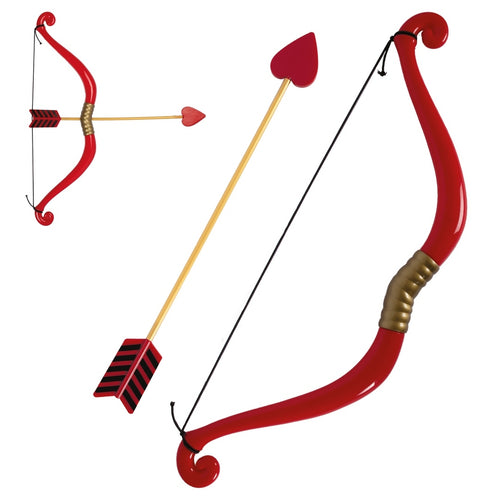Amorbogen mit Pfeil - rot - 55cm