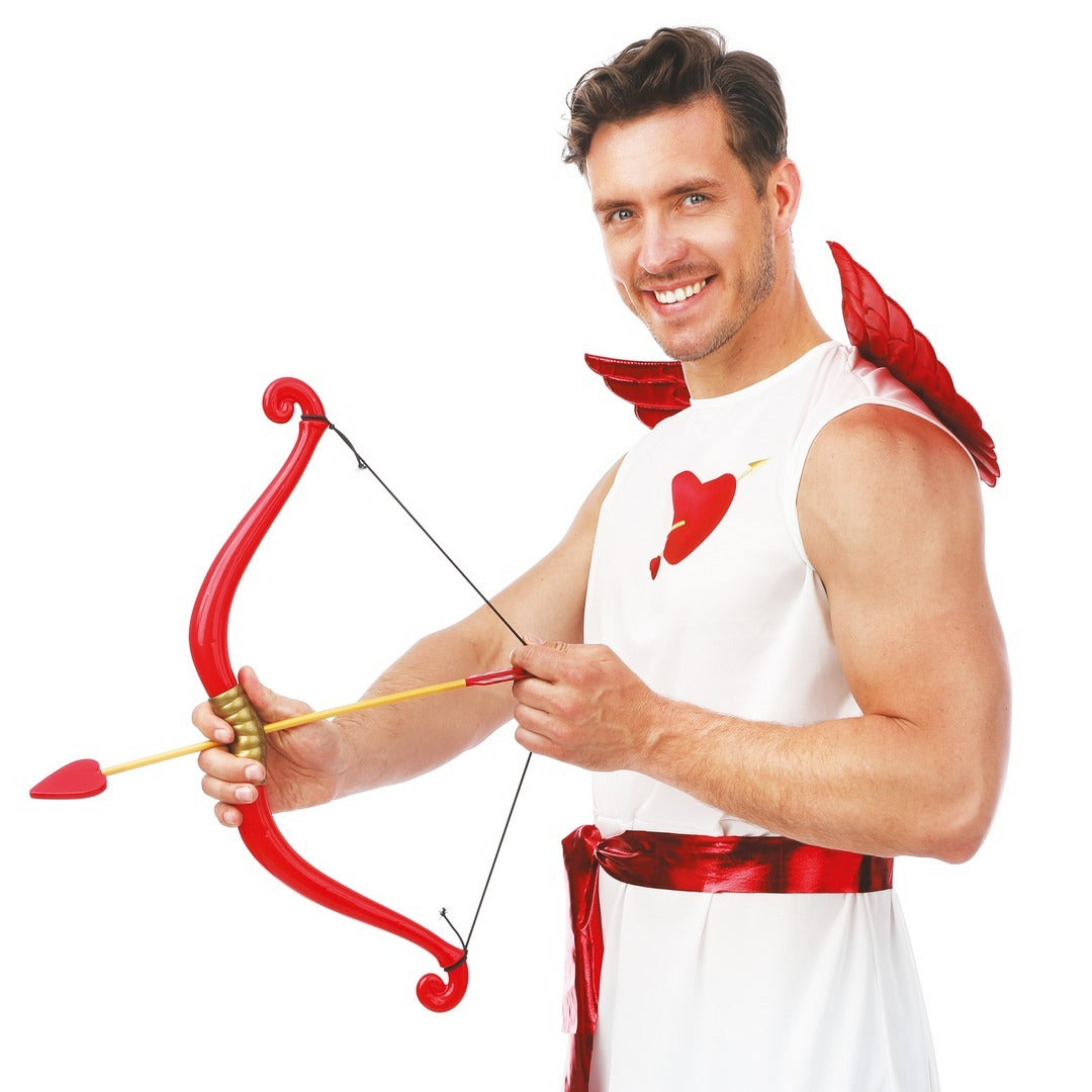 Arc de Cupidon avec flèche - rouge - 55cm