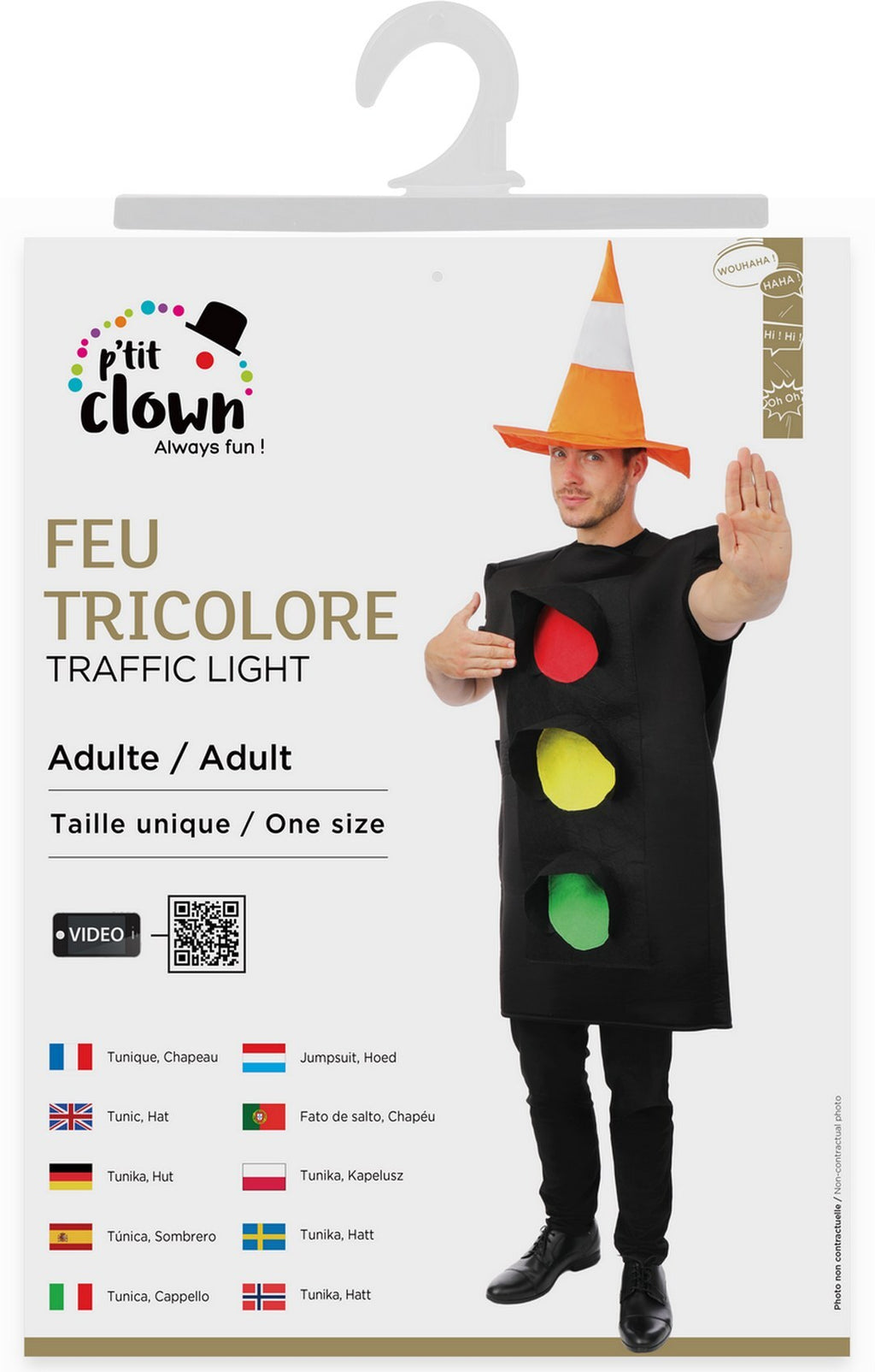 Costume feu tricolore - adulte