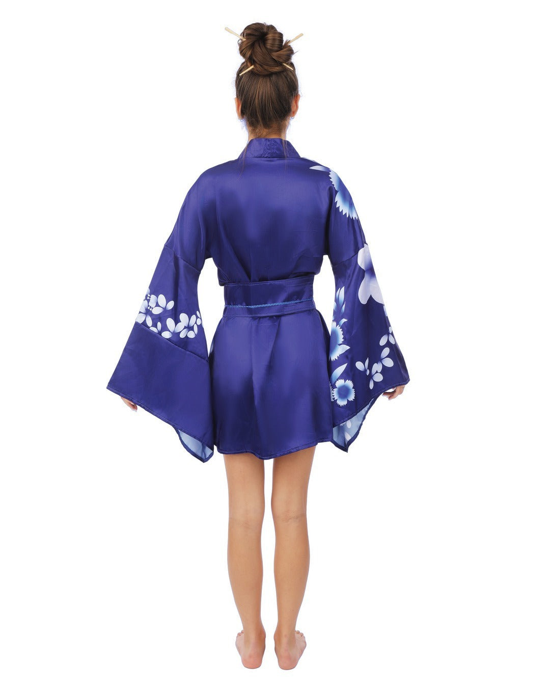 Blaues geblümtes Kimono-Kostüm - Erwachsene