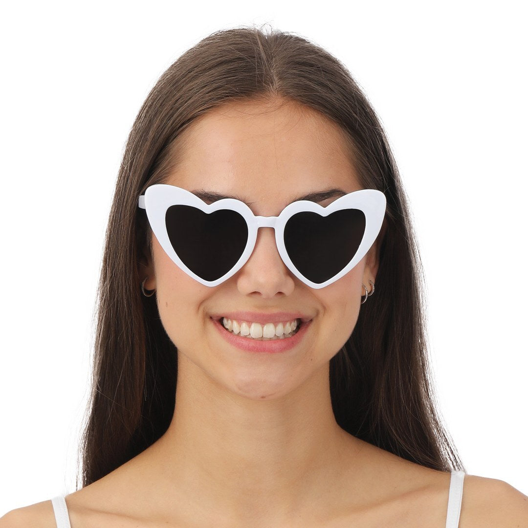 Lunettes coeur - blanc