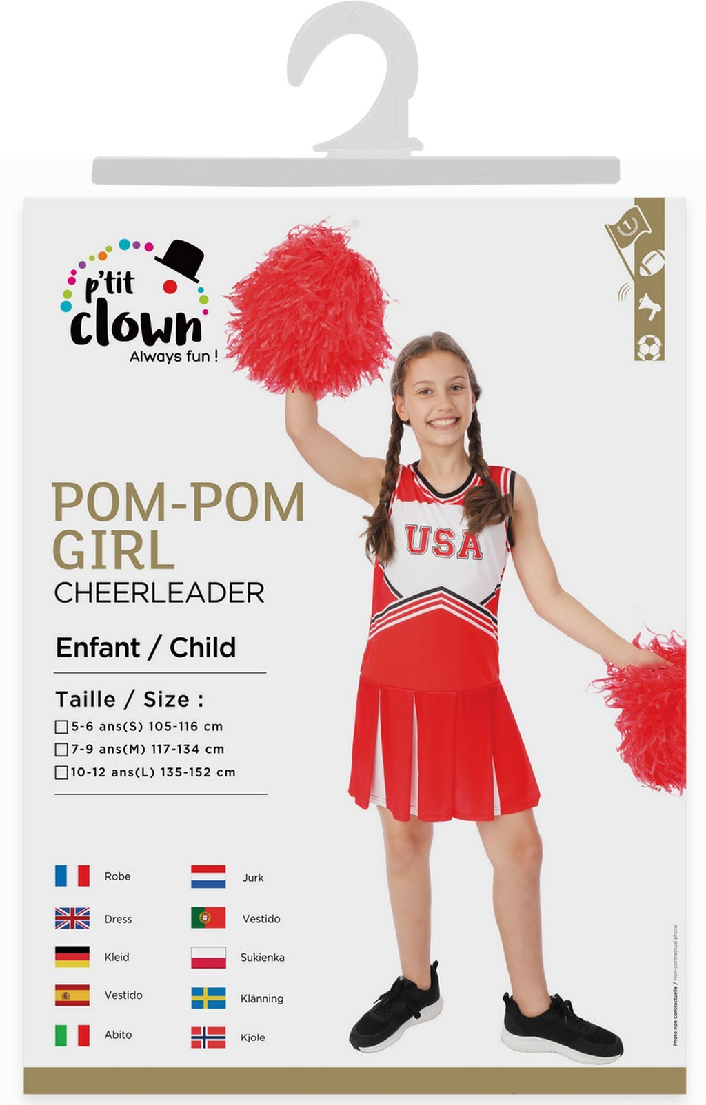 Cheerleader-Kostüm - rot