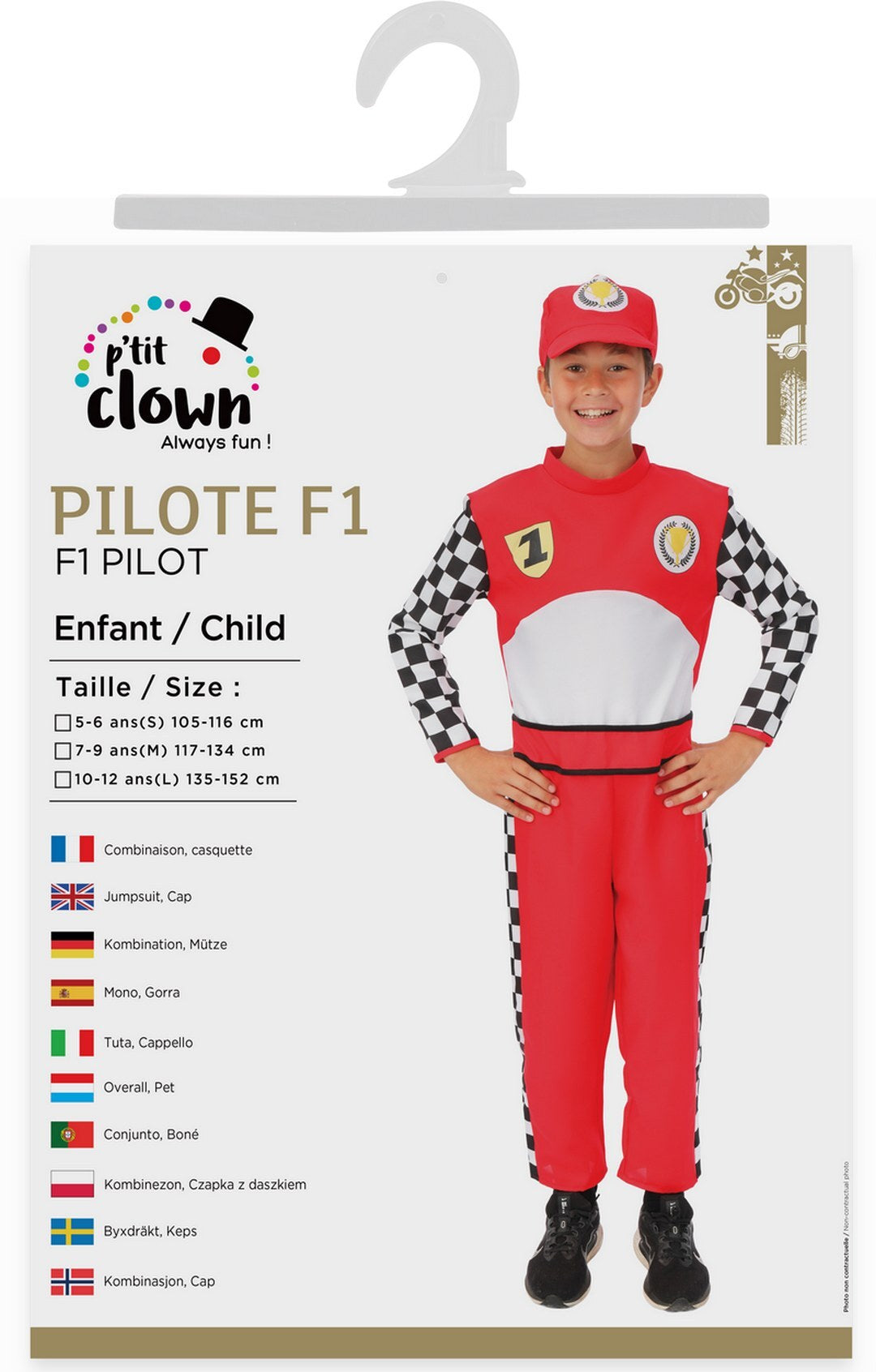 Costume pilote F1 - enfant