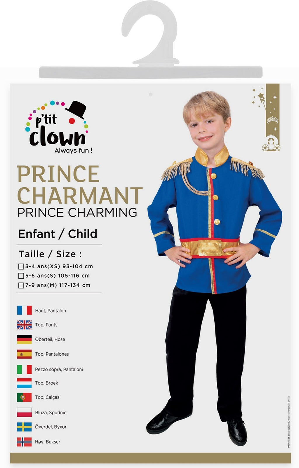 Costume prince charmant - bleu - enfant