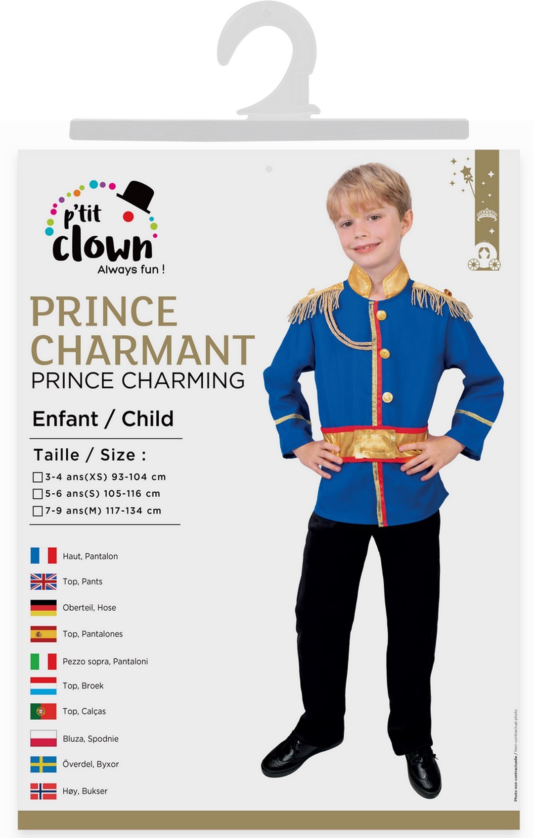 Costume prince charmant - bleu - enfant