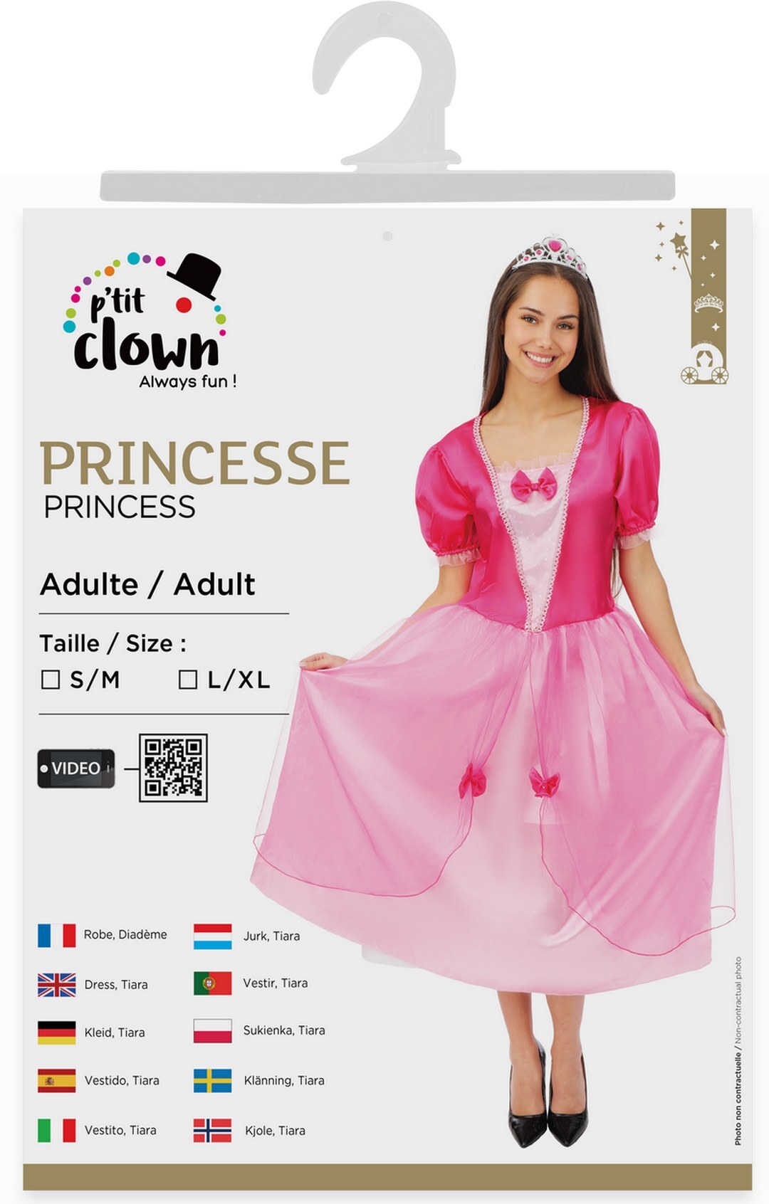Prinzessinnenkostüm – rosa – Erwachsene