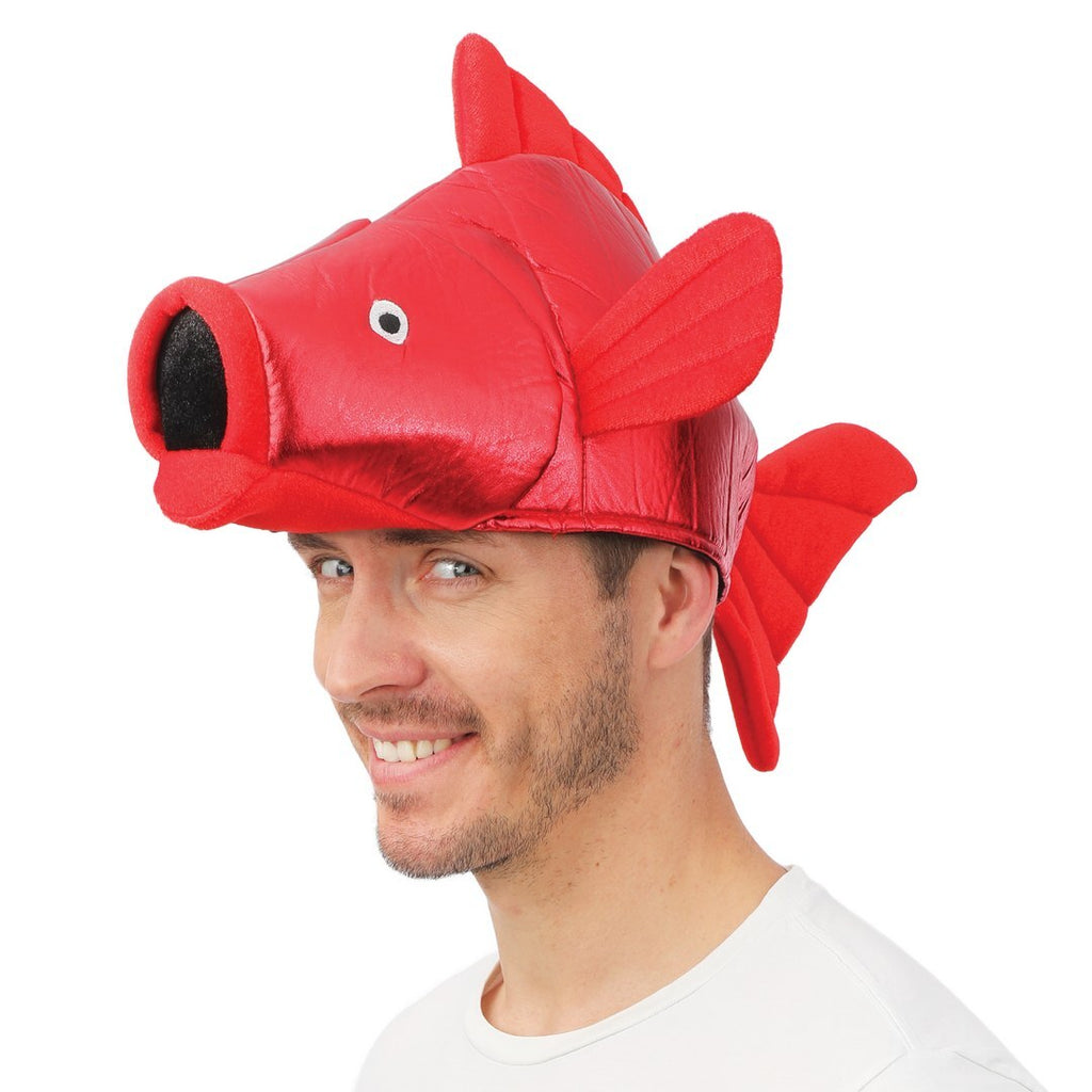 Chapeau poisson - rouge - adulte