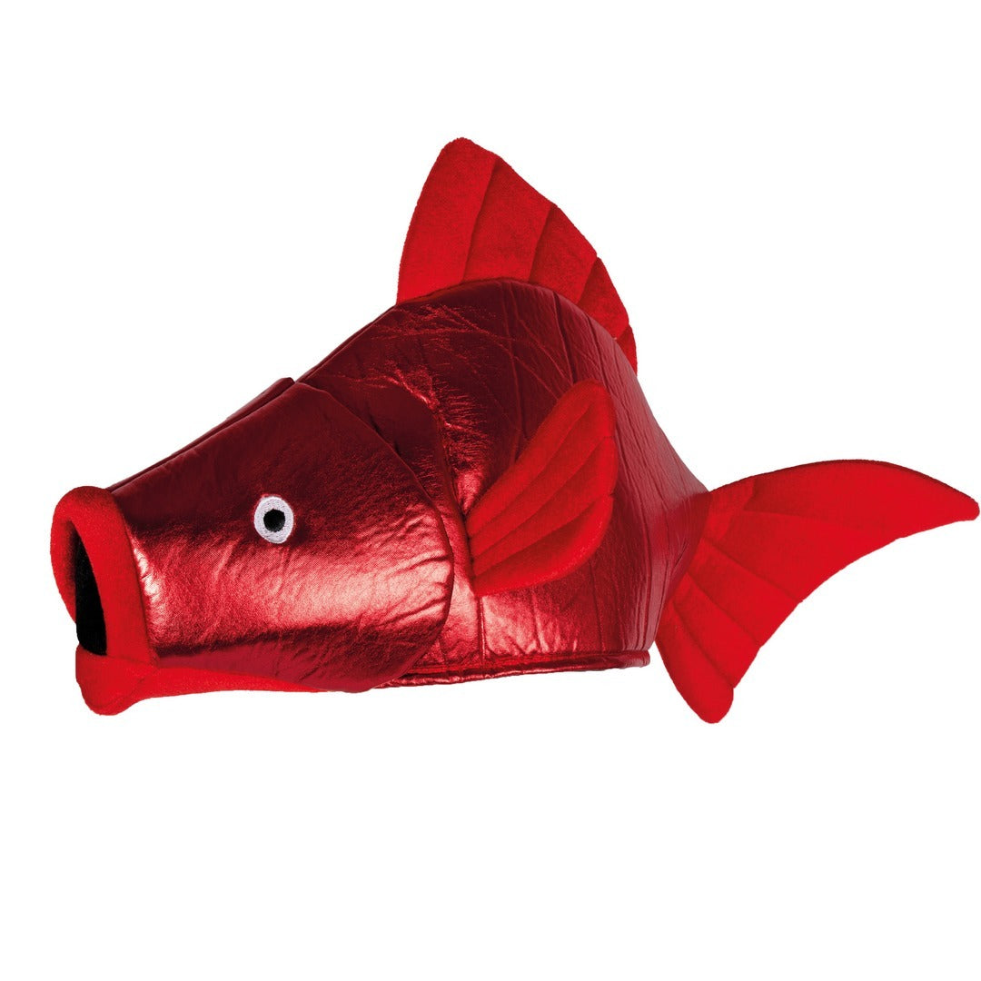 Chapeau poisson - rouge - adulte
