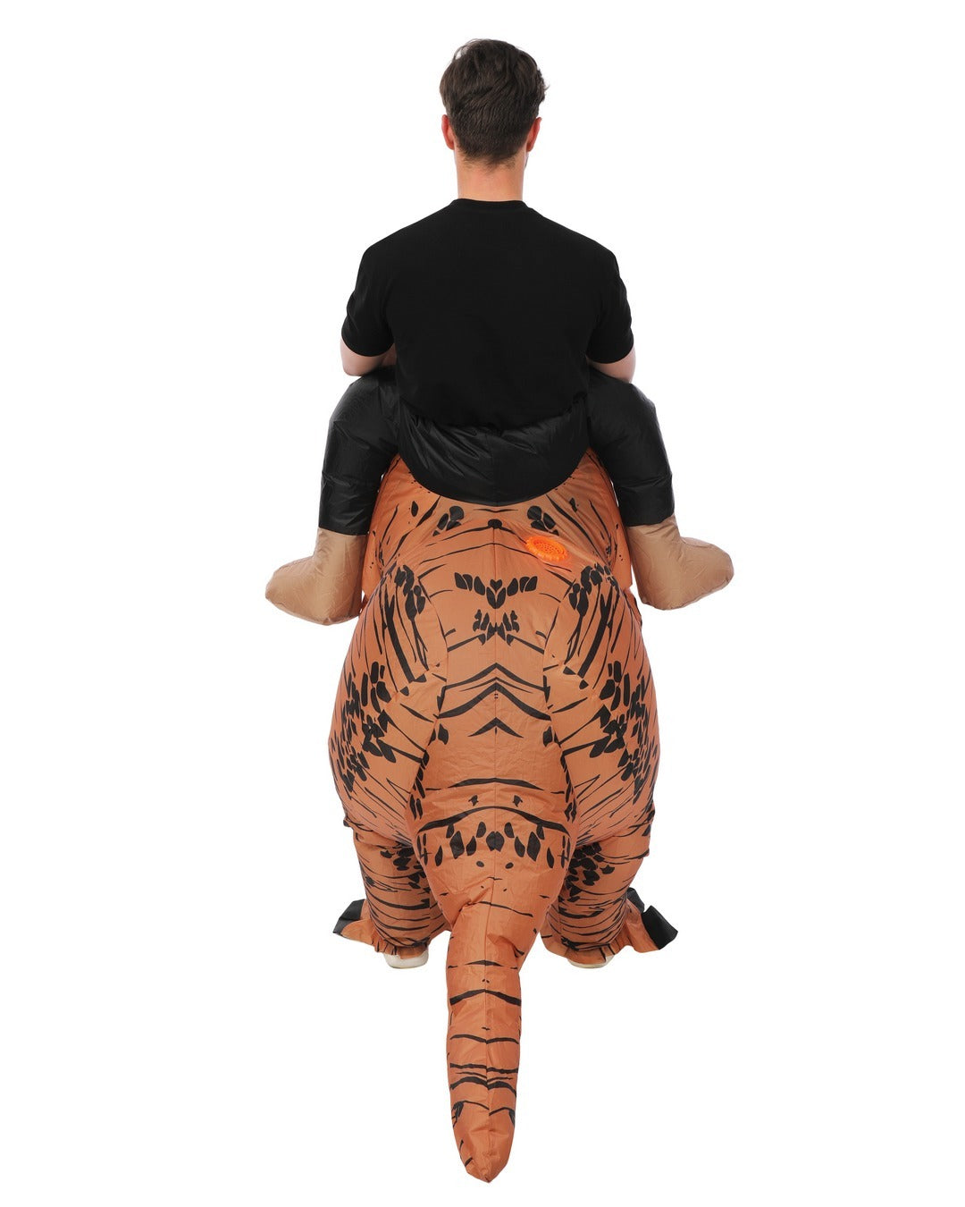 Costume gonflable dinosaure assis-dessus - adulte