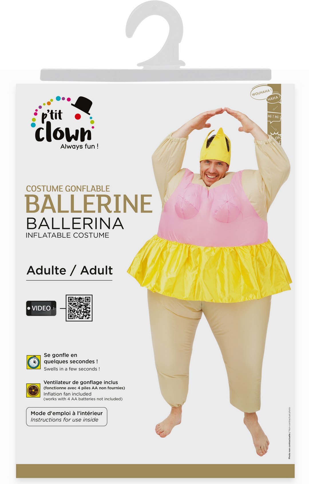 Aufblasbares Ballerina-Kostüm - Erwachsene - Einheitsgröße