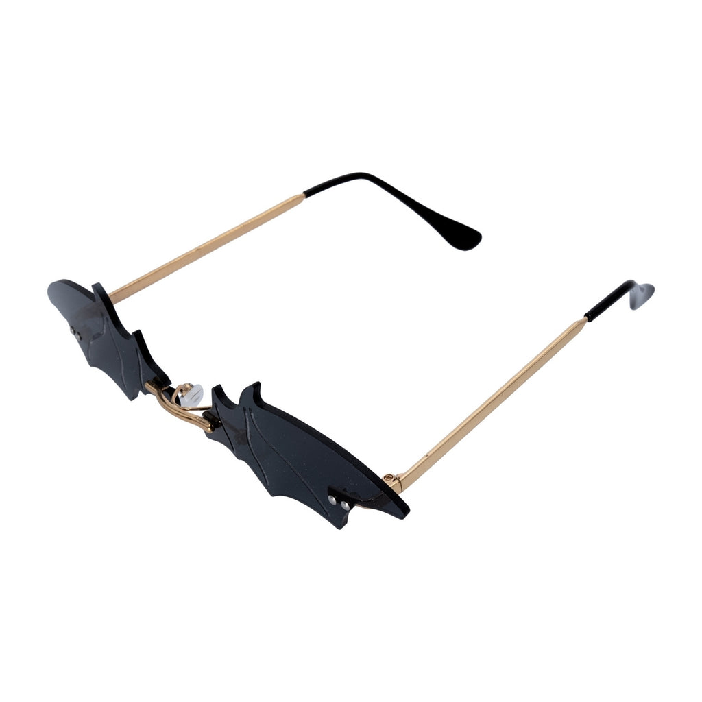 Fledermaus-Sonnenbrille ohne Fassung - Schwarz