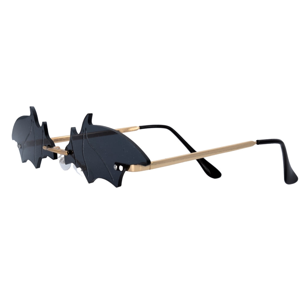 Fledermaus-Sonnenbrille ohne Fassung - Schwarz