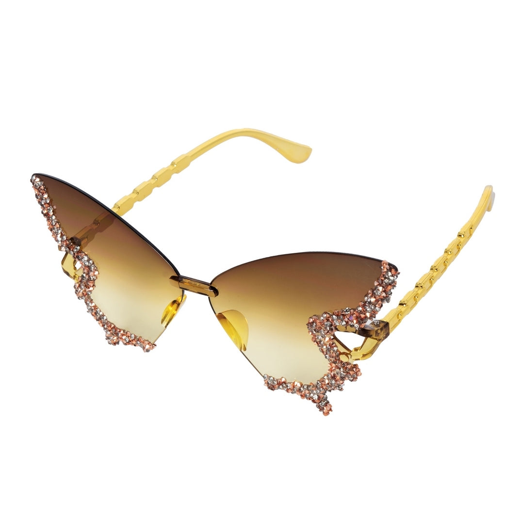 Randlose Schmetterlingsbrille - Gold